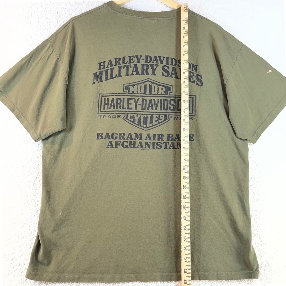Harley-Davidson Military Sales Bagram Air Base Afghanistan Tee XL Distressed - Picture 6 of 14